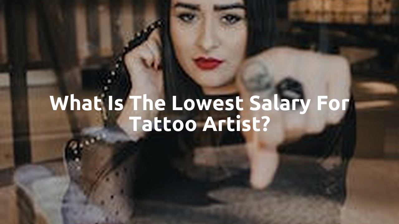 What is the lowest salary for tattoo artist?